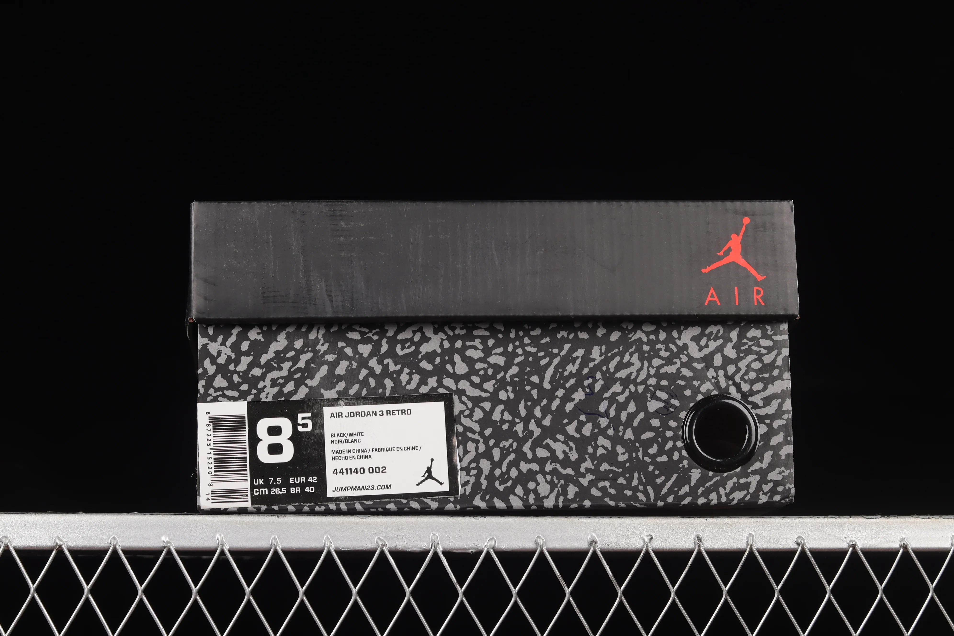 All categories Air Jordan Jordan series basketball shoes Air Jordan 3 Air Jordan 3 Retro AJ3 Joe 3 black and white panda 441140-002